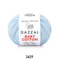 GAZZAL  BABY COTTON   3429  - 60% Хлопок, 40% Акрил 50 г/165 м