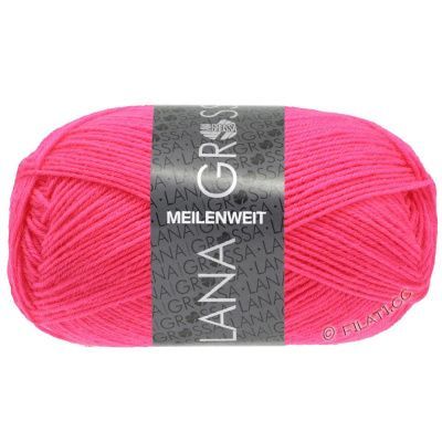 Пряжа LANA GROSSA MEILENWEIT 50 - 1398 neon - Состав: 80% шерсть, 20% полиамид 50 гр/210 м